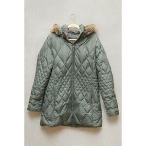 Eddie Bauer Tall XL Quilted Hooded Parka – Sage Green